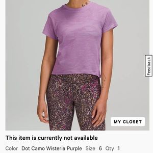 Lululemon Mesh Tshirt Crop SZ 6